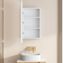 Athena 450 x 900mm LED Square Wall-Hung Shaving Cabinet - Single Door